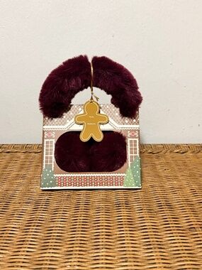 Aspen.  Cozy Comfort Adjustable Faux Fur Earmuffs. Burgundy